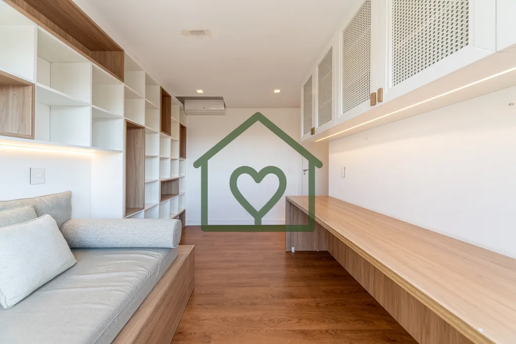 Imagem A Bridge Imóveis vende apartamento de 145 m², em andar alto, com 3 suítes, living para três ambi...
