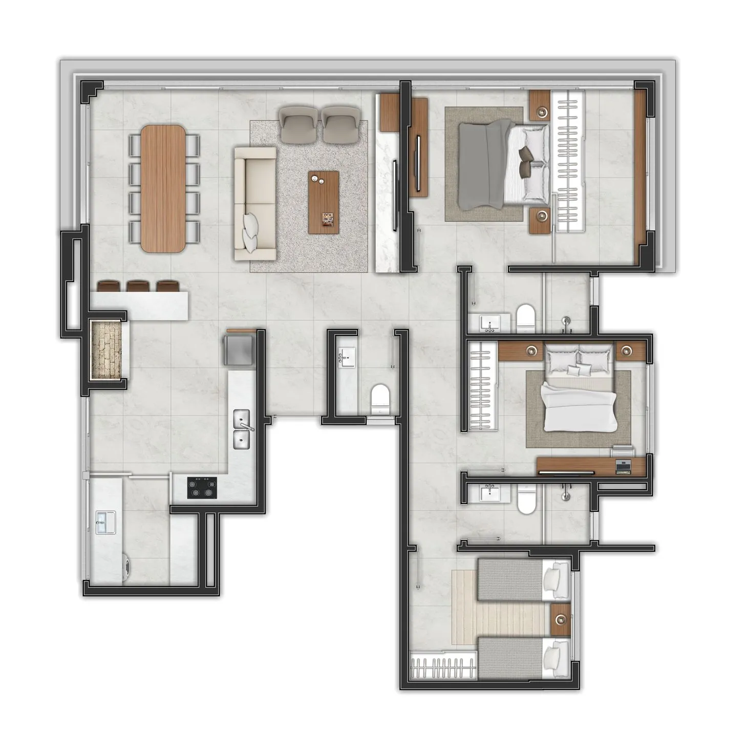 Imagem Apartamento à venda em Torres, Praia Grande, com 3 quartos, 168m2