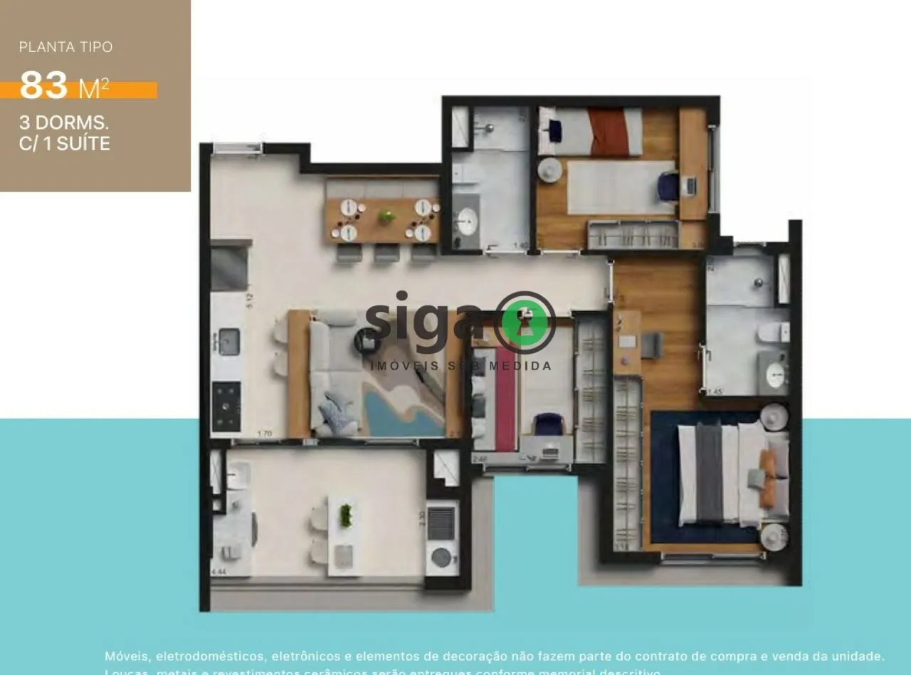 Imagem Apartamento para venda na Vila Mariana 03 dormitórios, São Paulo - SP