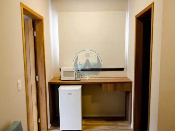 Imagem Flat à venda em Ubatuba-SP no bairro Lázaro, 1 quarto, 1 sala, 1 banheiro, 1 vaga, 25m². Venha conferir!
