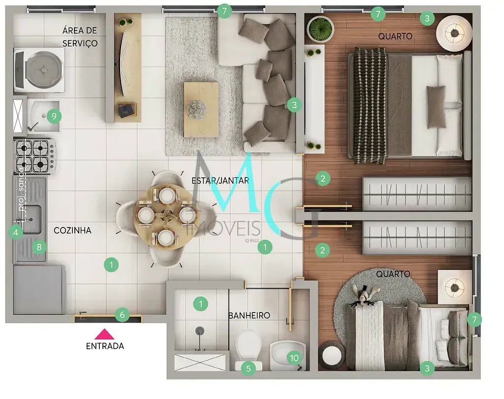 Imagem Garden à venda 2 Quartos 1 Vaga 59.48M² Bonsucesso Rio de Janeiro - RJ | Encantos da Zona Norte - Fase 1