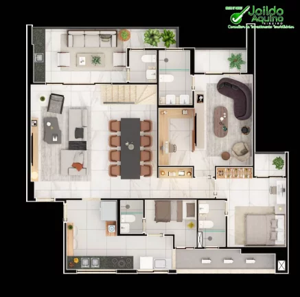 Imagem Apartamentos de 3 suítes, lavabo, 2 ou 3 vagas no melhor do Dionísio Torres