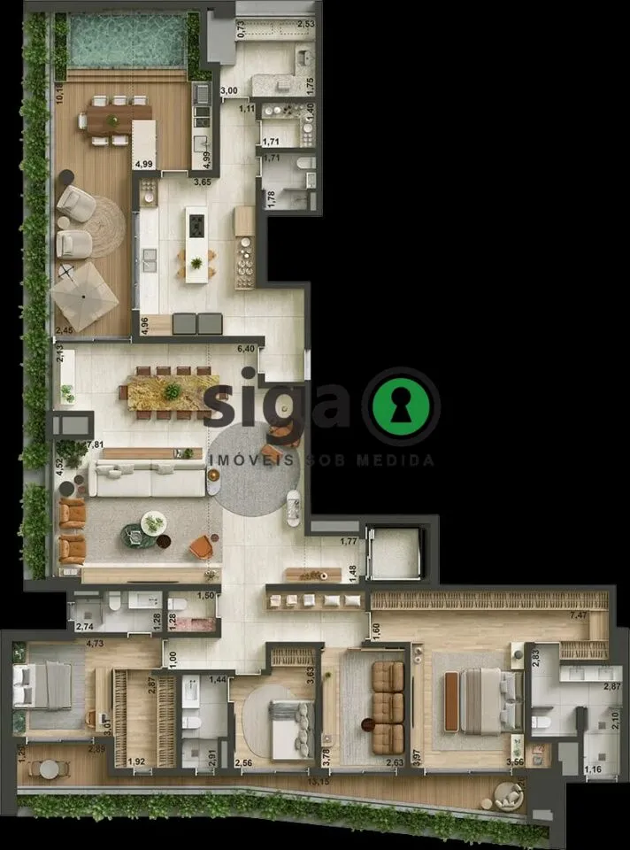 Imagem Apartamento de Alto Padrão no Brooklin com Lazer de Clube ? 3 Suítes