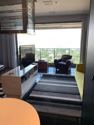 Imagem Flat disponível para locação no VHouse por JFL Living, com 48m², 1 dormitório e 1 vaga de garagem