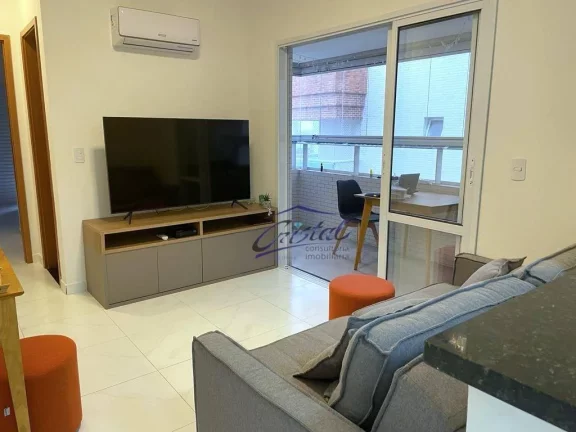 Imagem Apartamento com 1 dormitório à venda, 52 m² por R$ 355.000,00 - Guilhermina - Praia Grande/SP