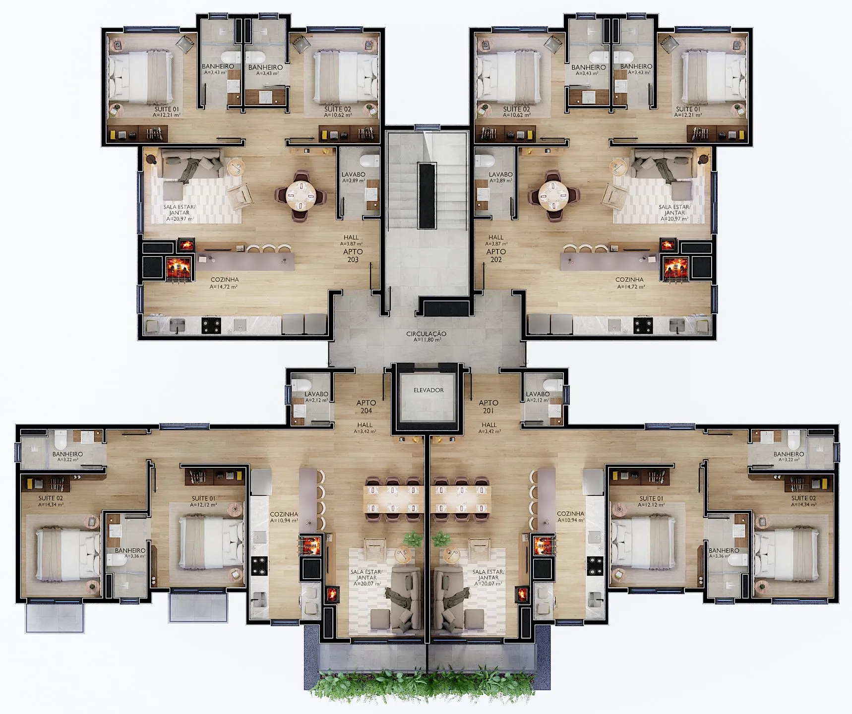 Imagem Apartamento à venda em Gramado, Centro, com 2 quartos, 97.35m2