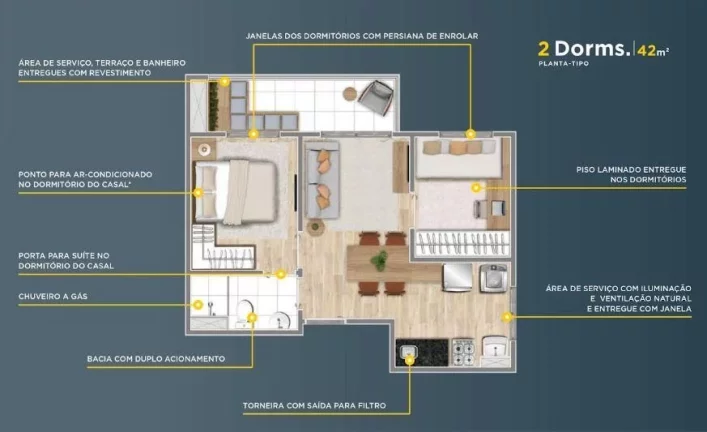 Imagem CONEXÃO MORATO - CASA VIVA - Apto de 40m² (NR), ótima localização, próximo do metrô São Paulo-Morumbi!