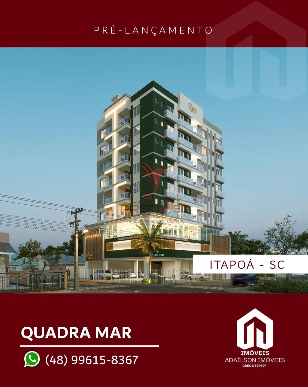 PRÉ LANÇAMENTO QUADRA MAR EM ITAPOÁ/SC em Avenida 23 Marechal Floriano Peixoto - Itapoá - SC