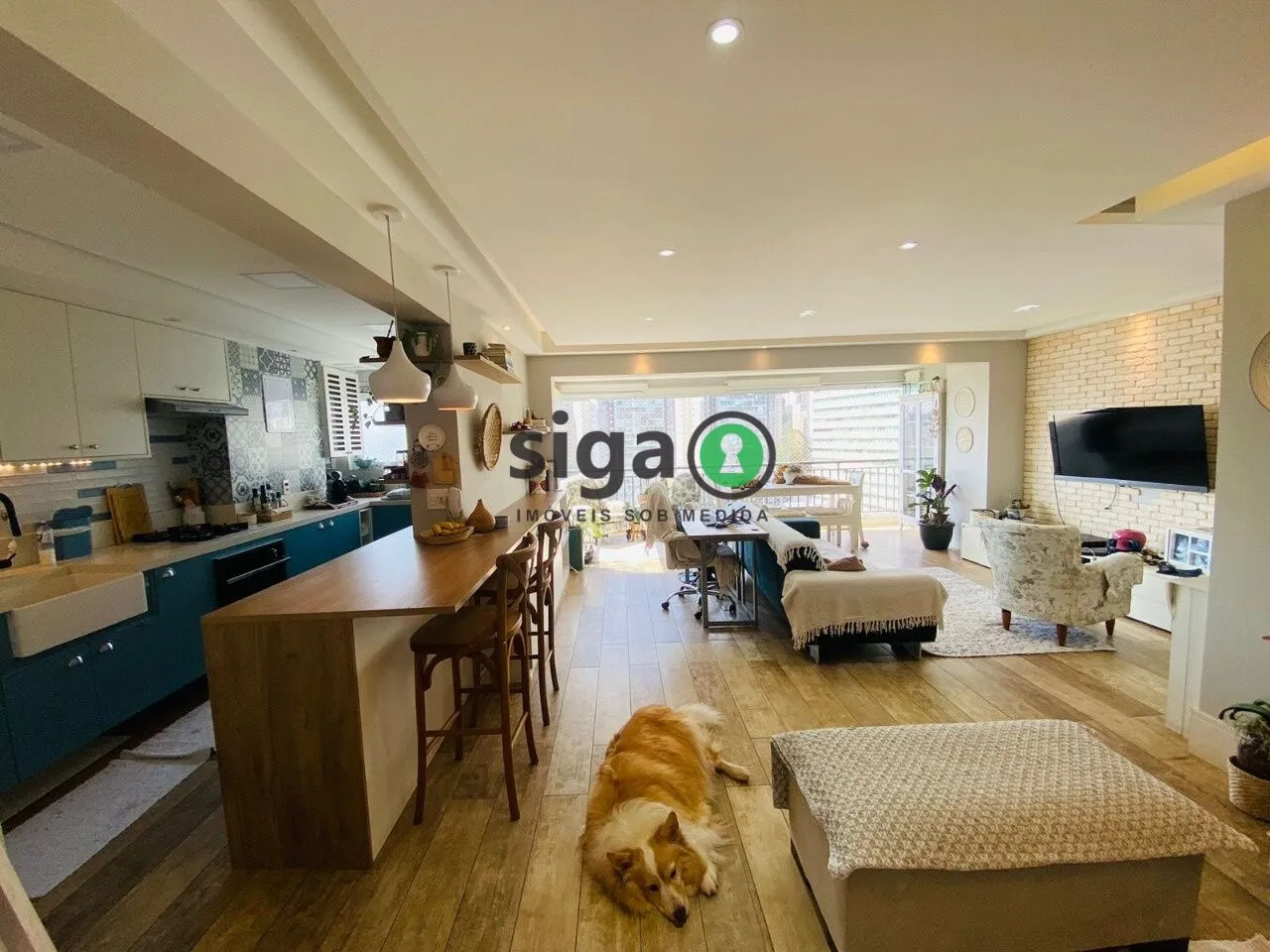 Imagem Apartamento moderno com 3 quartos, varanda integrada e acabamento de alto padrão