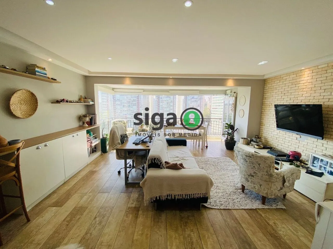 Imagem Apartamento moderno com 3 quartos, varanda integrada e acabamento de alto padrão