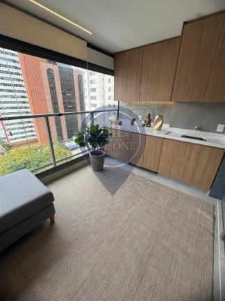 Imagem Apartamento para locação em Higienópolis, São Paulo-SP: 1 quarto, 1 suíte, 2 salas, 1 banheiro, 1 vaga de garagem, 55m².