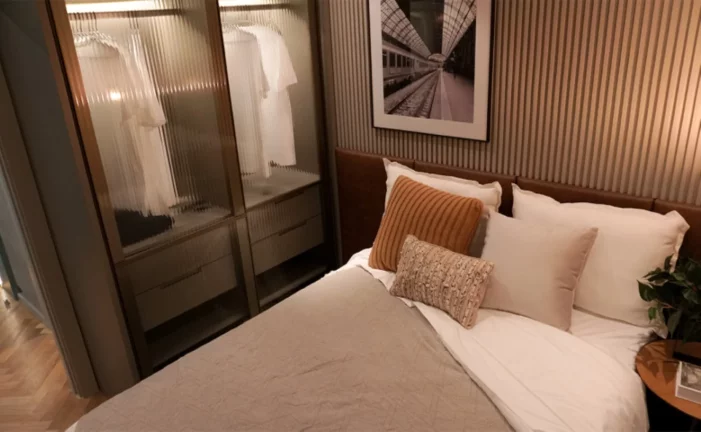 Imagem Apartamento à venda em Moema, São Paulo-SP: 1 quarto, 1 suite, 1 banheiro, 1 vaga de garagem - 41,00m² - Condomínio Kronos Moema By Kallas Arkhes.