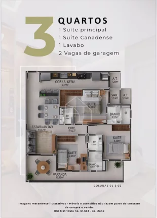 Imagem Apartamento a venda 3 quartos com suite em Jardim da Penha