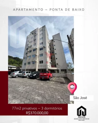 Apartamento 3 dorm à venda – Ponta de Baixo, São José sc Brasil em Rua Frederico Afonso