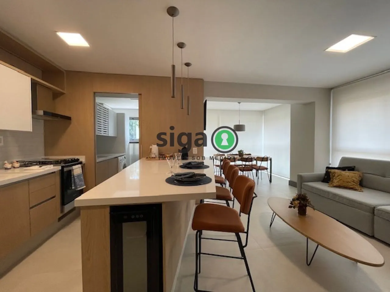 Imagem Apartamento mobiliado para VENDA com 2 dorms, sendo 1 suite, 1 vg com vista eterna para o Jd Europa