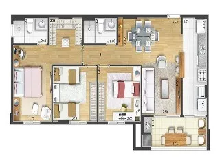 Imagem Residencial Contento Lorenzini, apartamento a venda em São Caetano SP, apartamento em São Caetano do Sul, apartamento 2 quartos em São Caetano do Sul