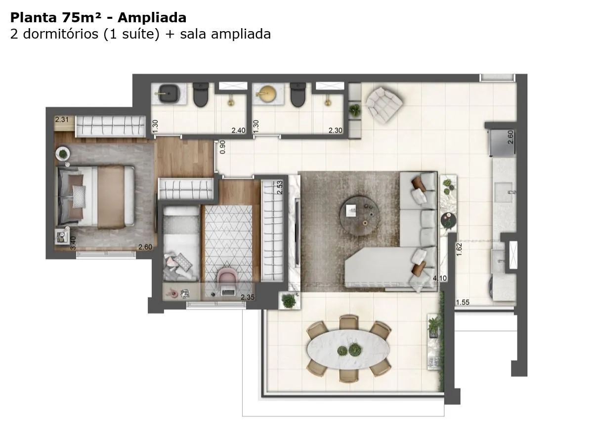 Imagem Apartamento para Venda em São Paulo, Ipiranga, 3 dormitórios, 1 suíte, 2 banheiros, 1 vaga