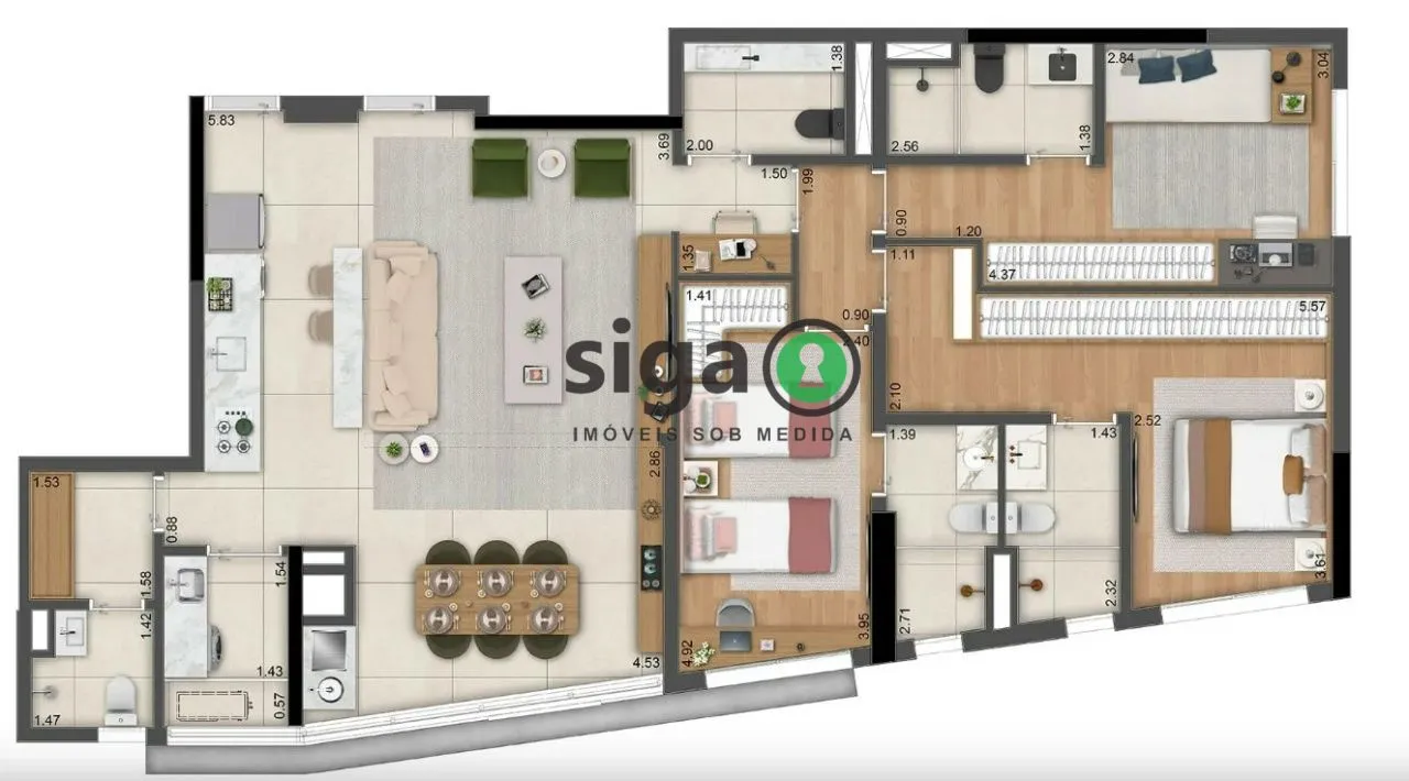 Imagem Apartamento para venda em Moema 03 Suítes, São Paulo - SP