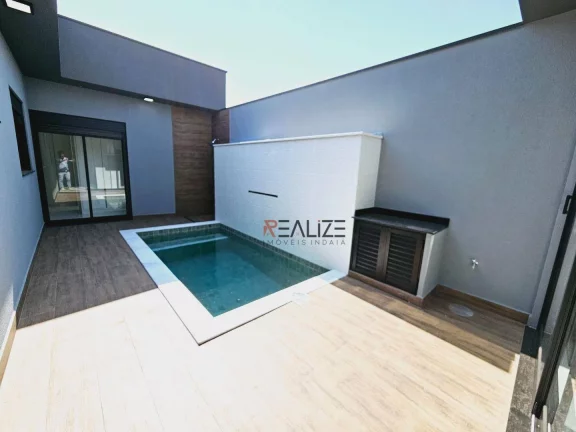 Imagem Casa moderna com piscina e 3 suítes à venda, 151 m² por R$ 1.290.000 - Condomínio Fechado - Indaiatuba/SP