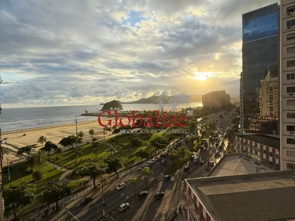 Imagem Apartameno à venda com 65m², 2 quartos, 1 suíte, frente mar, 1 vaga por R$885.000,00 no José Menino em Santos