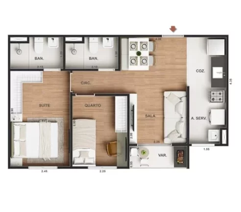 Imagem APARTAMENTO RESIDENCIAL em Rio de Janeiro - RJ, Pechincha