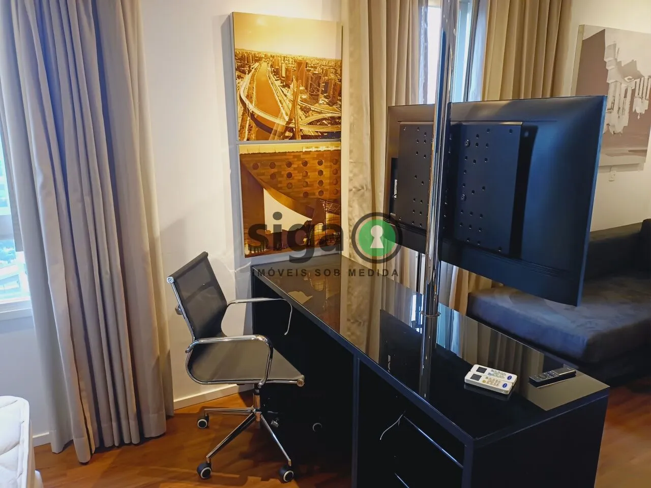 Imagem Apartamento Mobiliado com 1 quarto, 2 banheiros e 1 vaga para alugar no Brooklin