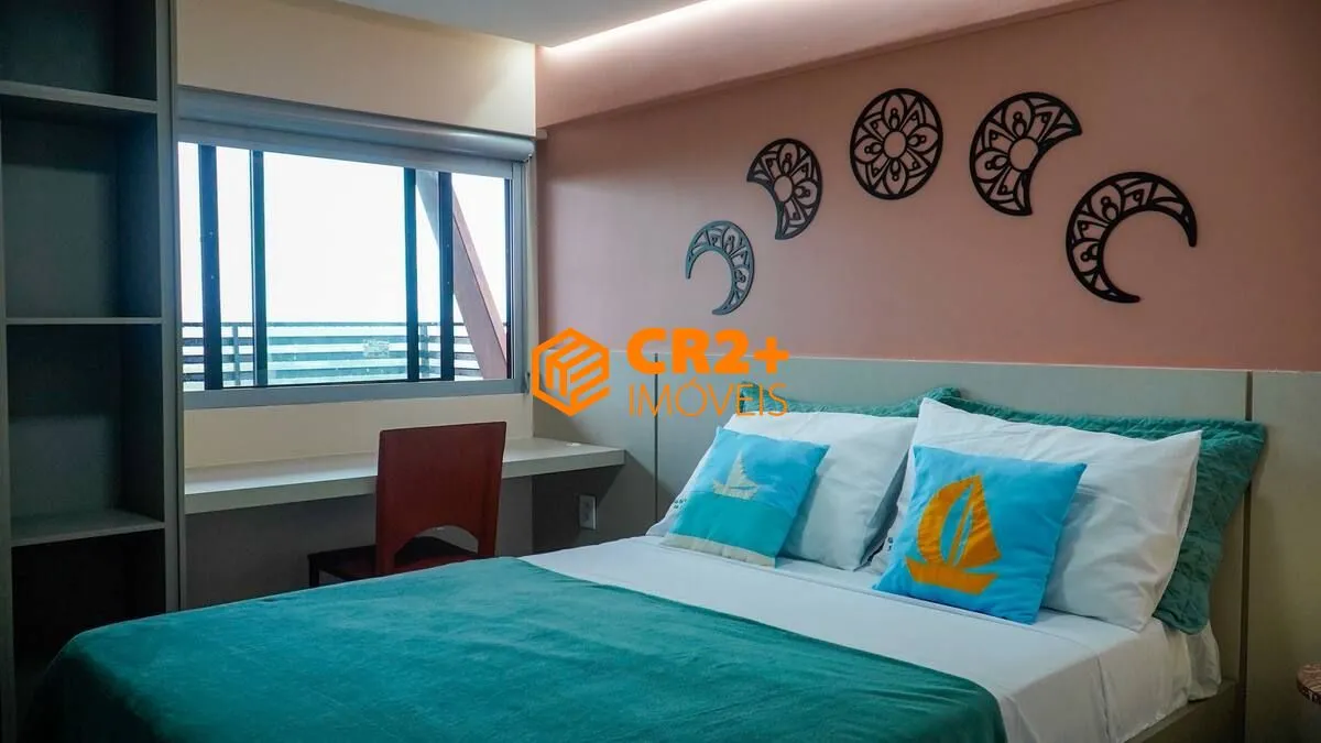 Imagem Flat à Venda com 2 quartos, 1 suíte em Porto de Galinhas -Finamente decorado- Po