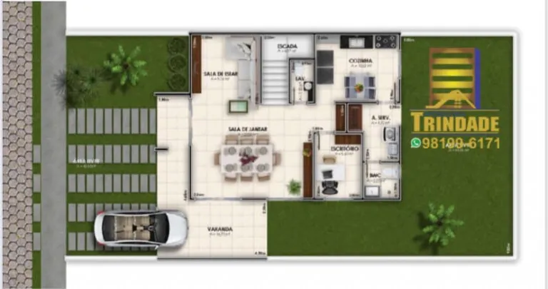 Imagem Casa de Condomínio com 3 Quartos à Venda, 200 m² em Olho D'Água - São Luís