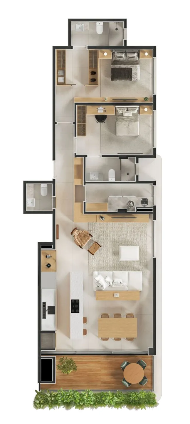 Imagem Apartamento à venda em Torres, Praia Grande, com 2 quartos, 124m2