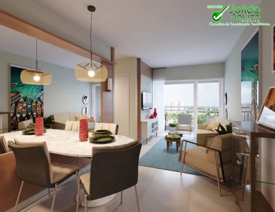 Imagem Um condomínio de alto padrão com apartamentos de 2 e 3 quartos, todos com..