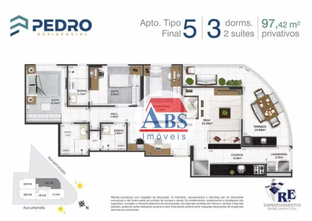 Imagem Apartamento à venda, 80 m² por R$ 370.000,00 - Tupi - Praia Grande/SP