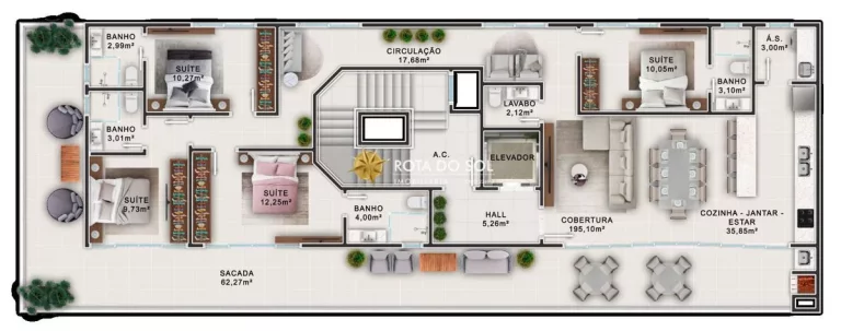 Imagem Villa das Corujas Cobertura 4 suítes à venda Canto Grande Bombinhas SC