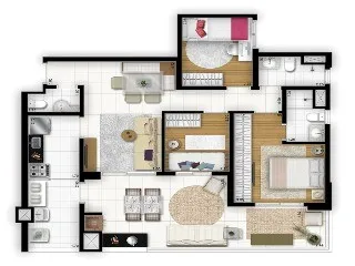 Imagem Condomínio Edifício Allegro Alto Da Mooca, apartamento 2 quartos em Mooca São Paulo, apartamento 2 dormitórios na Mooca
