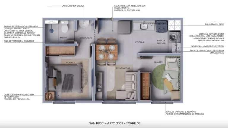 Imagem SAN RICCI - MRV - Aptos 2 dorms, de 33,42 a 35,33m², próximo ao Mauá Plaza Shopping!!