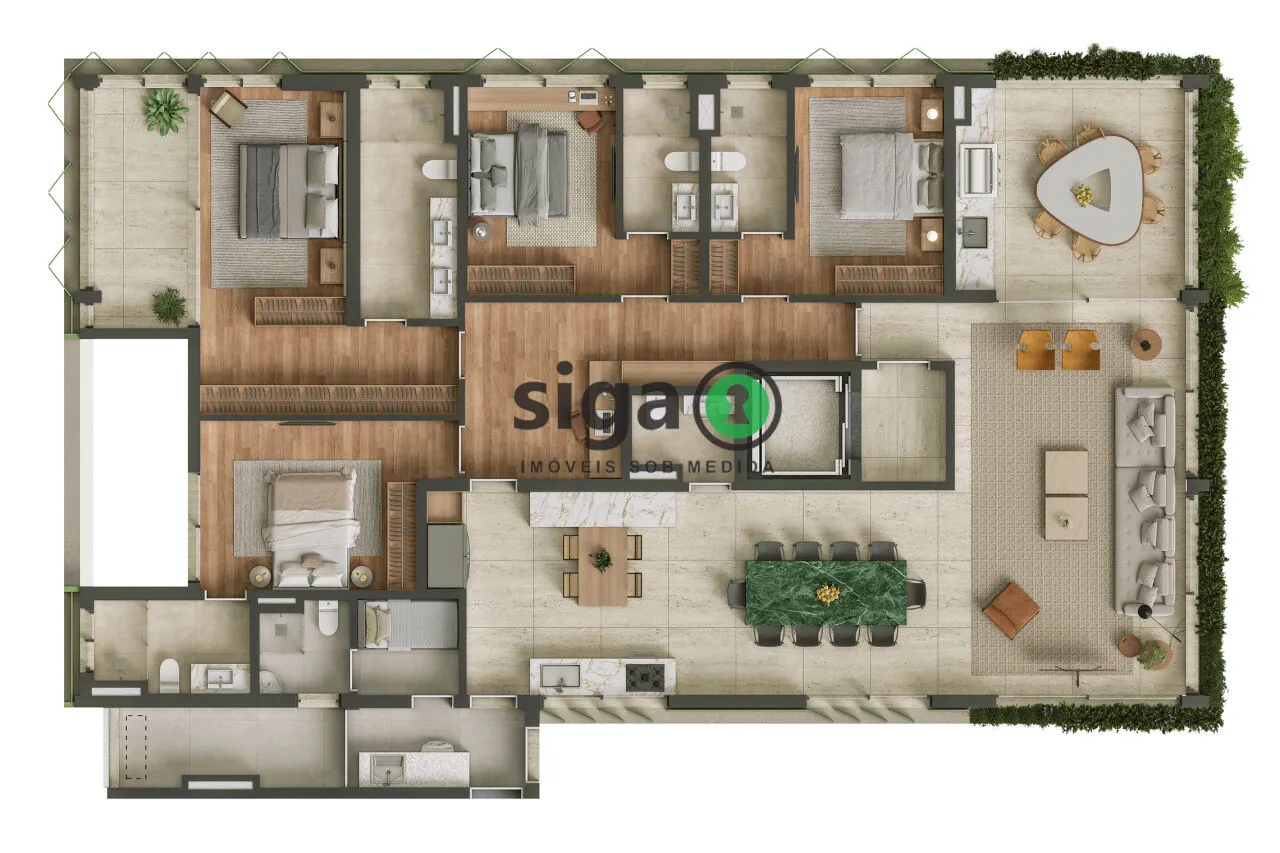 Imagem Apartamento à venda no Alto de Pinheiros de 248 m² com 4 Suítes e 4 Vagas - São Paulo