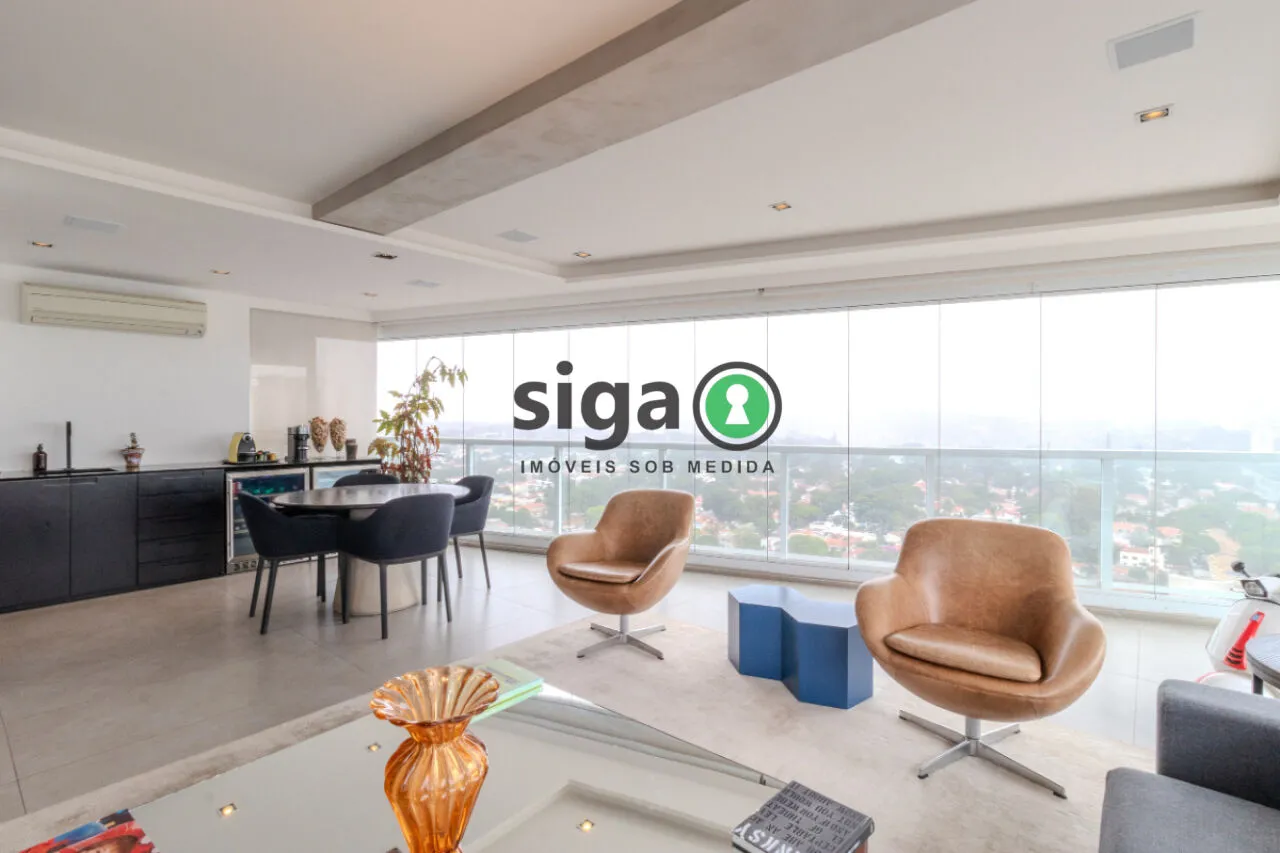 Imagem Apartamento à venda no Campo Belo - 219 m² - 3 suítes - 3 vagas - mobiliado - andar alto