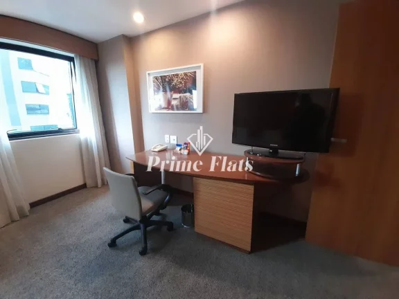 Imagem Flat disponível para locação no Wyndham Ibirapuera II, com 45m², 2 dormitórios e 1 vaga