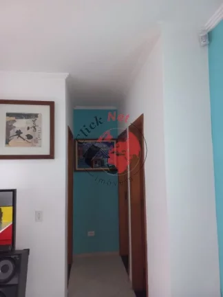 Imagem Cobertura em Prédio Sem, 2 dorms com móveis planejados, sacada, quintal com churras , 2 vagas, Bairro Vila Camilópolis, Santo André