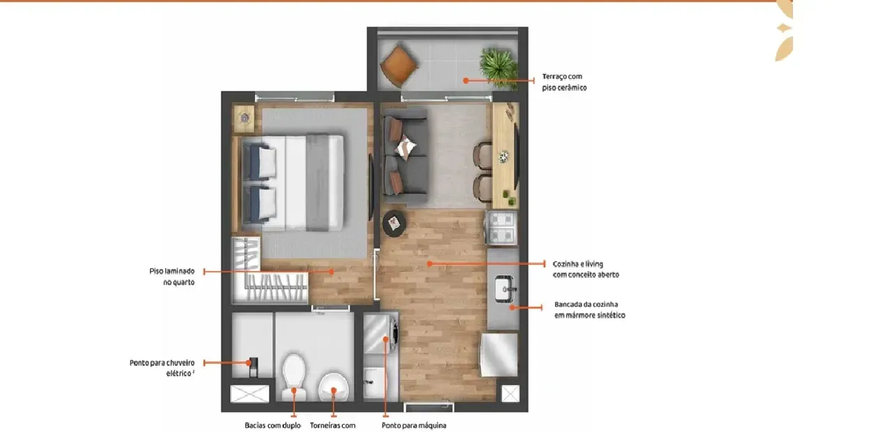 Imagem Apartamento com 2 Quartos à Venda, 27 m² em Mooca - São Paulo