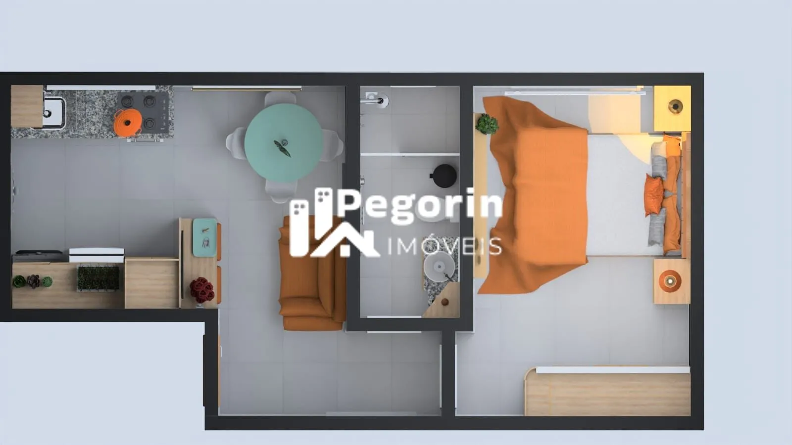 Imagem Apartamento à venda em Curitiba, Cajuru, com 1 quarto, 26,83m²