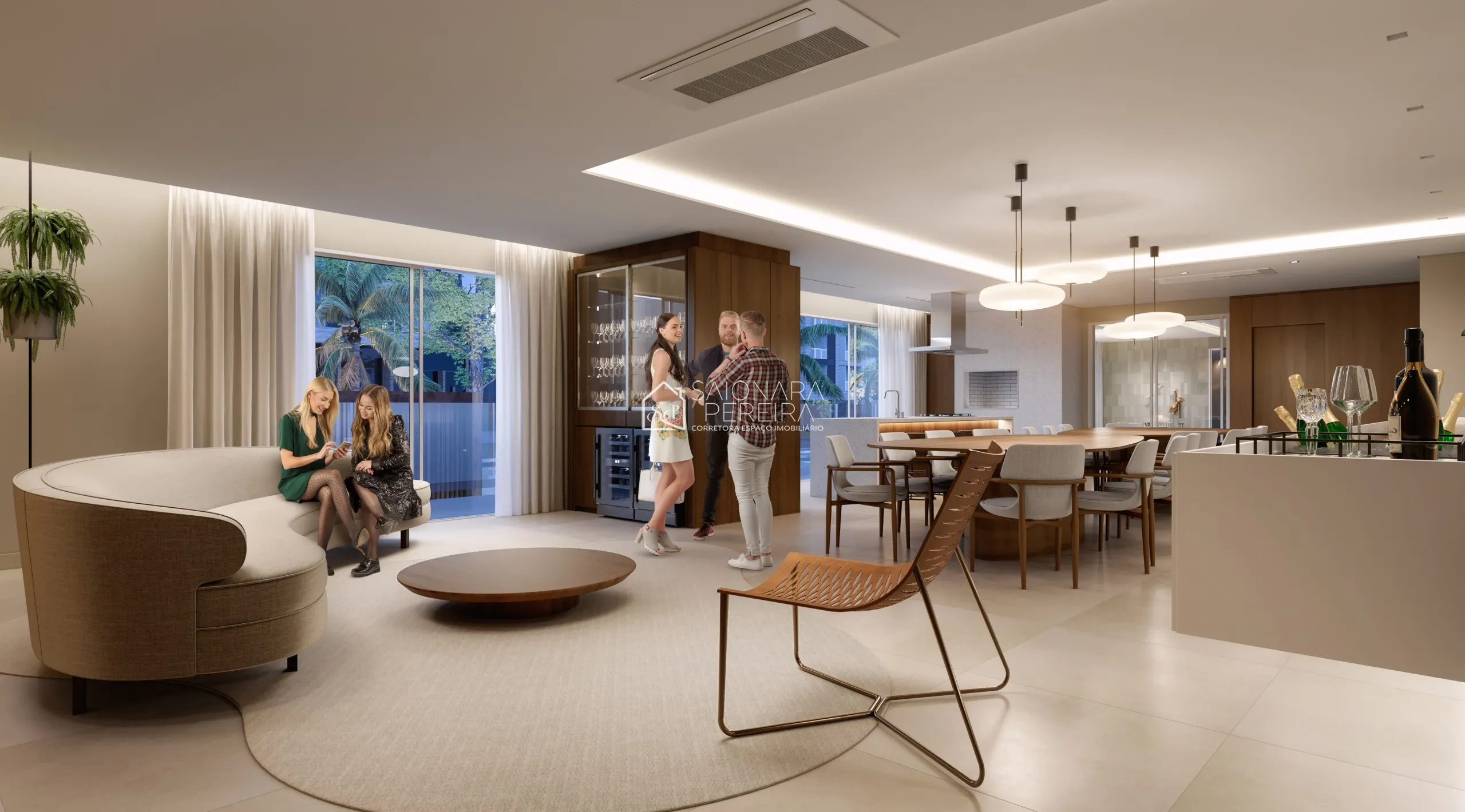 Imagem Apartamento 3 Suítes à Venda no Bairro Campinas, São José - 136m² com Vista para o Mar
