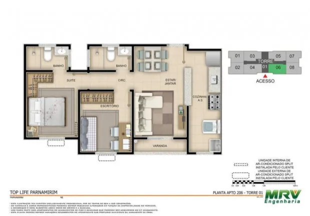 Imagem Apartamento com 2 Quartos à Venda, 58 m² em Nova Parnamirim - Parnamirim