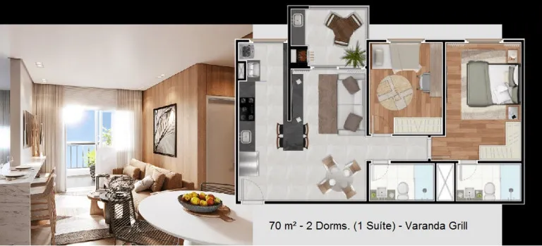 Imagem Apartamento com 2 Quartos à Venda, 70 m²em Casa Branca - Santo André