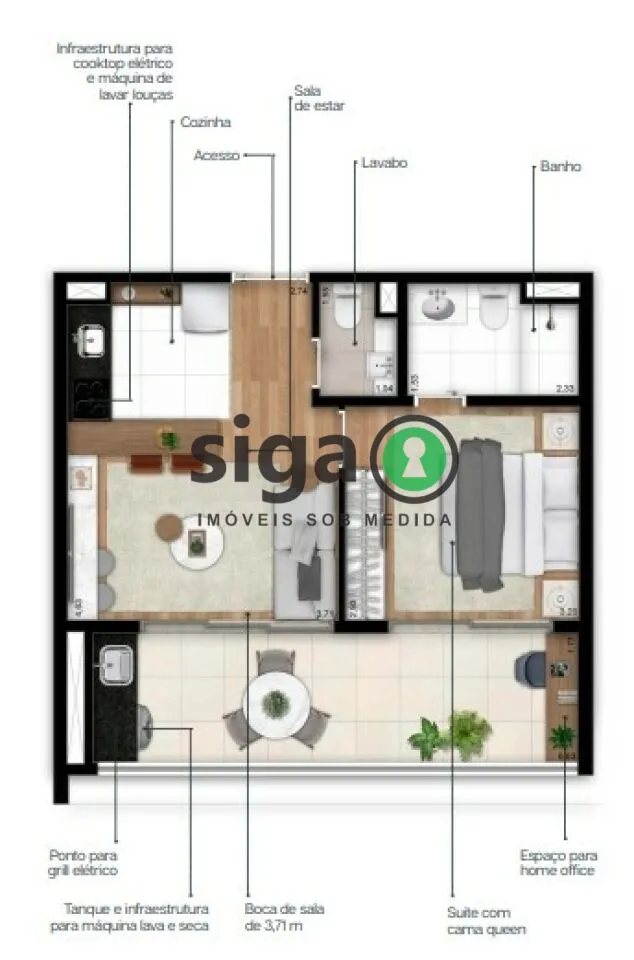 Imagem Apartamento à venda 1 suíte, lavabo , varanda , vaga Vila Mariana