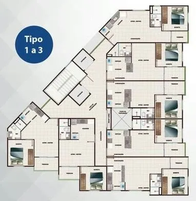 Imagem Apartamento de 1 quarto no Jardim Oceania, com 37m², piscina, lazer na cobertura, elevador e 1 vaga de garagem.