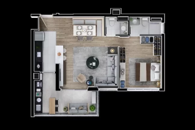 Imagem Apartamento à Venda No Paraíso Com 2 Dormitórios e 1 Vaga - Pr?(C)dio Pronto