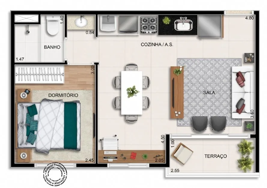 Imagem Localizado a apenas 300 metros do metrô Conceição. O residencial possui uma infinidade de serviç...