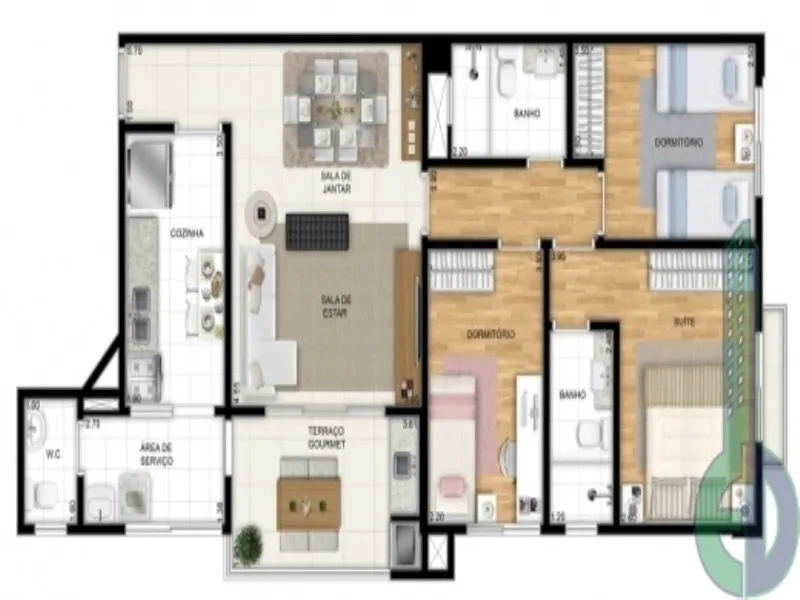 Imagem Edifício Montparnasse São Caetano, 3 dormitórios em São Caetano do Sul, apartamento em Scs
