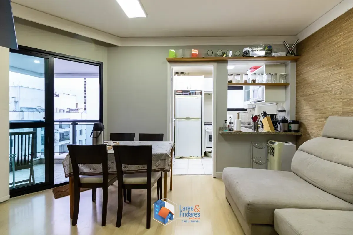 Imagem Flat para venda em Paraíso com 2 quartos, sendo 1 suíte, 59m²