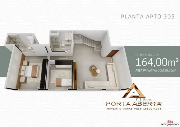 Imagem Apto de 2 Quartos, sendo 1 Suite - COD 918